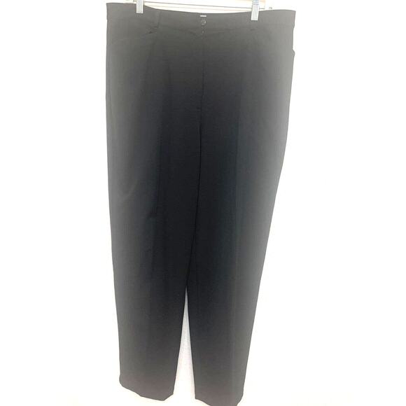 Talbots High Rise  Pants 16 Black Ankle Stretch Zipper Business Casual Preppy - Picture 1 of 7